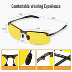 Polarized HD Night Driving Vision Glasses For Men & Women Aviator Sunglasses