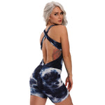 Printed Sexy Backless Playsuit Fitness Tights Jumpsuits - keytoabetterlife