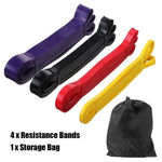 4pcs Set Pull Rope Yoga Resistance Bands Rubber Loops - keytoabetterlife