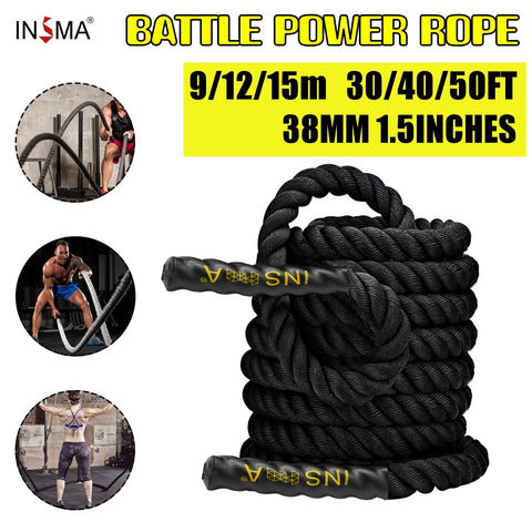 38mmx9m 12m 15m 1.5in Battle Power Rope Strength Muscle Training Fitness - keytoabetterlife