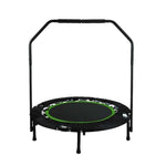 Fitness Workout 40 Inch Mini Rebounder Trampoline with Adjustable Handrail 39.8 x 43.9 inch - keytoabetterlife