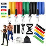 Gym Fitness Resistance Bands Set Hanging Belt Yoga Stretch Workout Equipment - keytoabetterlife