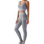 DAIGELO Seamless Women Yoga Set Workout Sportswear Sports Suits - keytoabetterlife