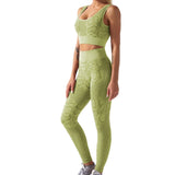 DAIGELO Seamless Women Yoga Set Workout Sportswear Sports Suits - keytoabetterlife