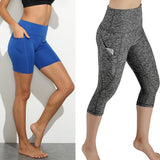 Women Leggings High Waist 3/4 Yoga Pants Squat Proof - keytoabetterlife