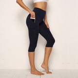 Women Leggings High Waist 3/4 Yoga Pants Squat Proof - keytoabetterlife