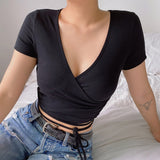 Woman  T-Shirt Soild For Girls Streetwear - keytoabetterlife